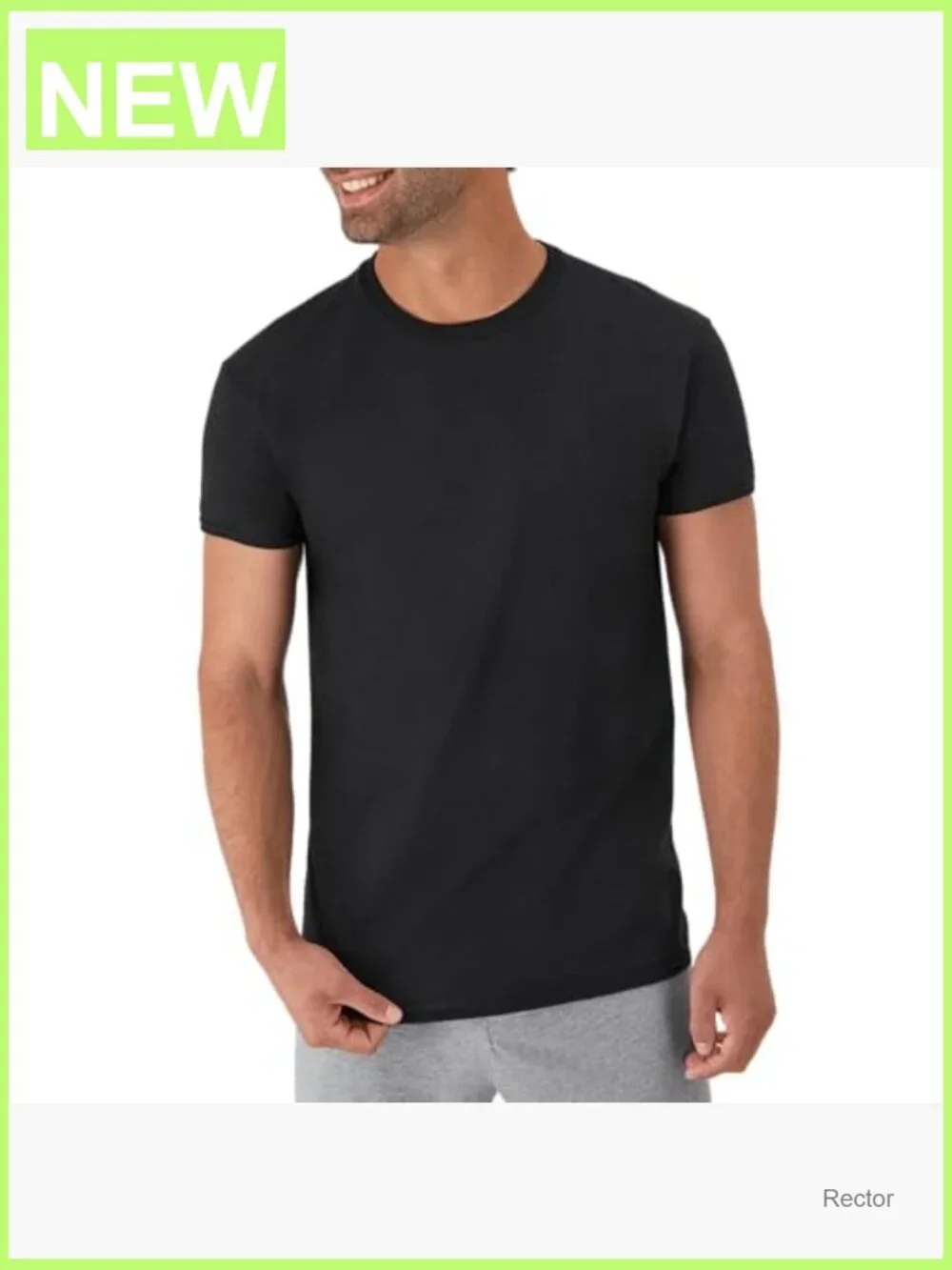 Men's Cotton Undershirts 6-Pack, Crew Neck, Moisture Wicking, Stays Tucked